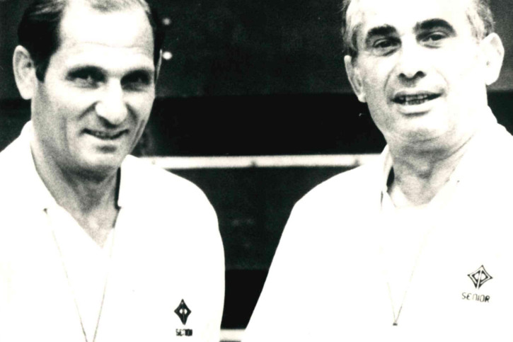 Генчо Зарев, вляво и Михаил Борисов за игрите Лос Анджелис 1984.
